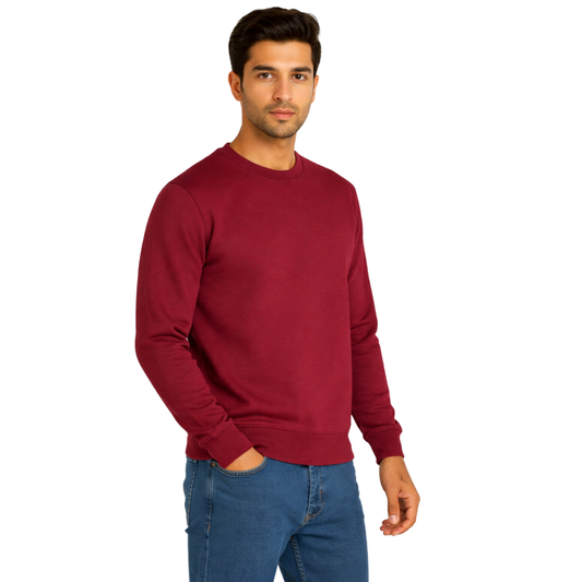 320 GSM Winter Sweatshirt – Soft, Durable Cotton Rich Fabric | Maroon