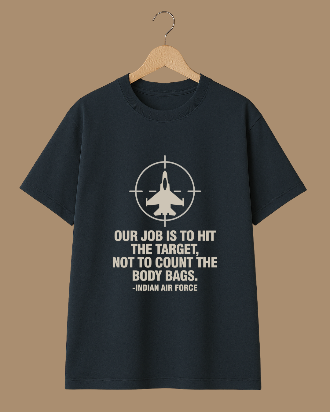 Navy Blue Oversized T-Shirt – Indian Air Force Graphic Tee (Unisex)