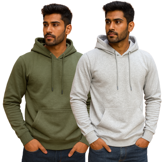Classic Winter Cotton Hoodie | 320 GSM – (Pack of 2)