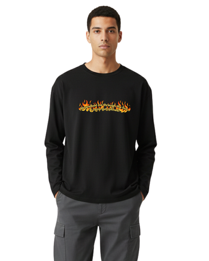 Heavyweight 280 GSM Boxy Fit Full Sleeve T-Shirt | 100% Cotton | French Terry | Oversized Fit