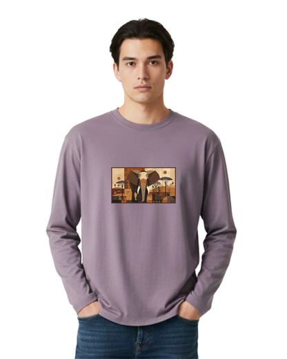 Heavyweight 280 GSM Boxy Fit Full Sleeve T-Shirt | 100% Cotton | French Terry | Oversized Fit