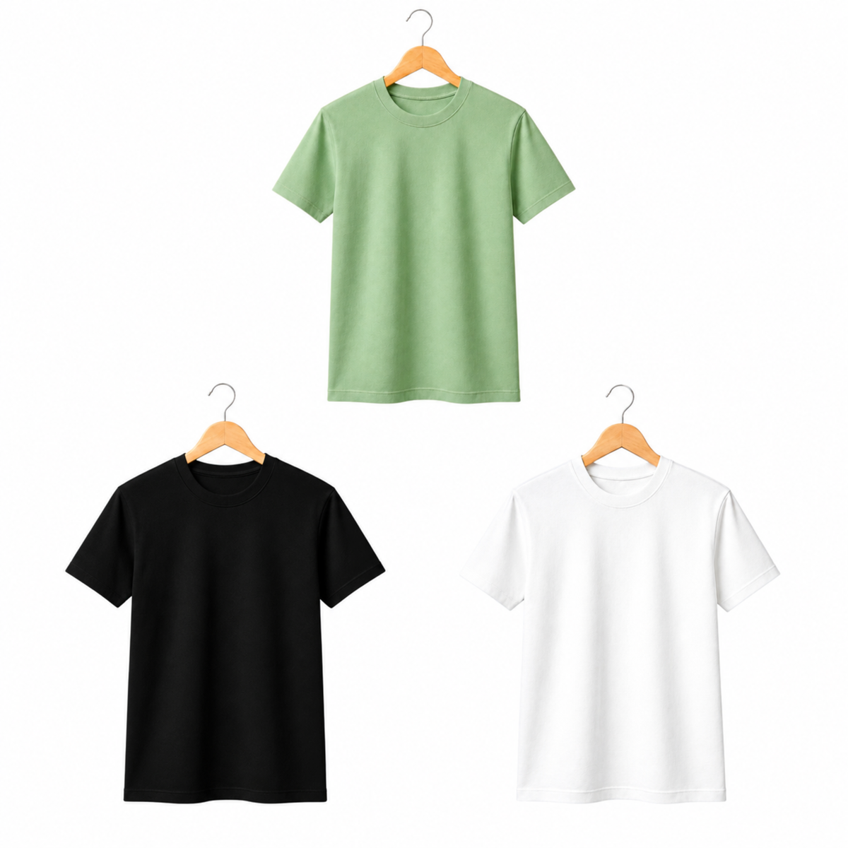 210 GSM Regular Fit T-Shirts | Pack of 3