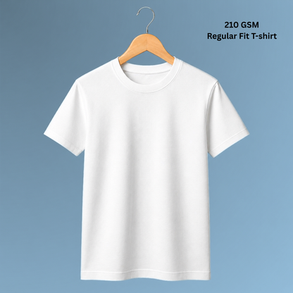 Premium 210 GSM Regular T-Shirt - Pure Cotton | White