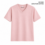 The Rosewood Duo | 210 GSM | Pure Cotton V-Neck T-Shirts