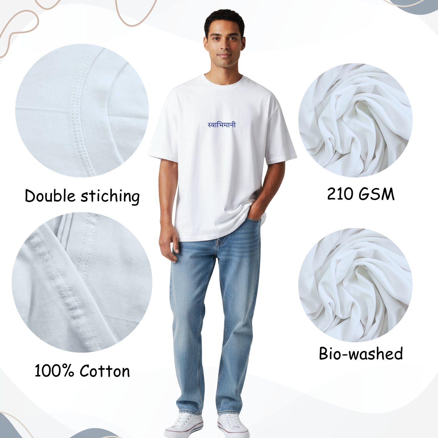 Swabhimani – 210 GSM Oversized T-Shirt | Premium Heavy Cotton