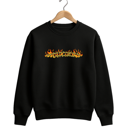 Heavyweight Graphic Sweatshirt – Black | 320 GSM Cotton Rich