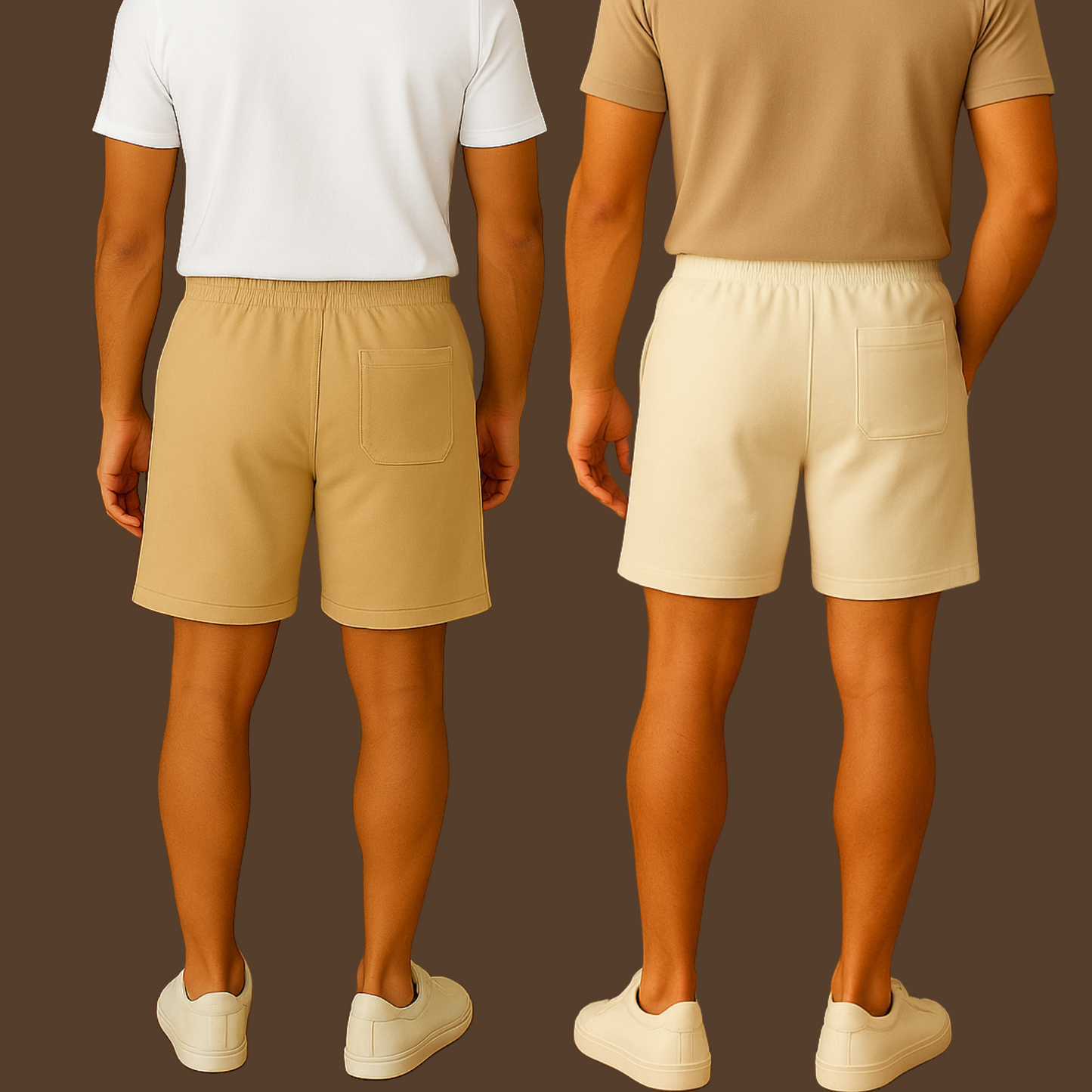 Premium 240 GSM Oversized Shorts – Supercombed Cotton, 2 Zippered Pockets, 1 Back Pocket (Pack of 2)
