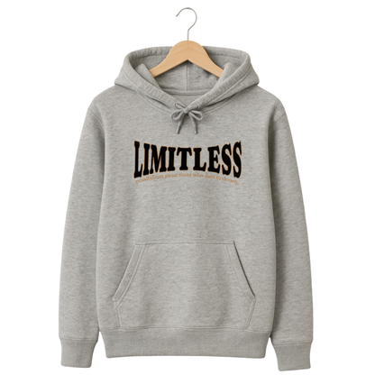 320 GSM Classic Fit Graphic Hoodie –  Light Grey | Cotton Rich