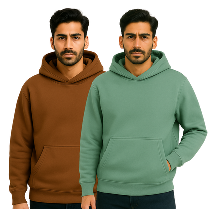 Premium No Lint Ever Hoodie – 350GSM Cotton Fleece (Pack of 2)