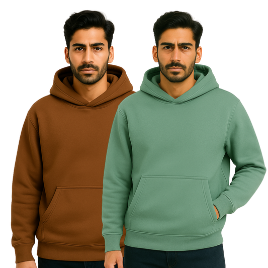 Premium No Lint Ever Hoodie – 350GSM Cotton Fleece (Pack of 2)