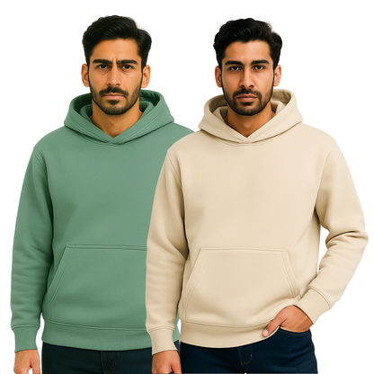 Premium No Lint Ever Hoodie – 350GSM Cotton Fleece (Pack of 2)