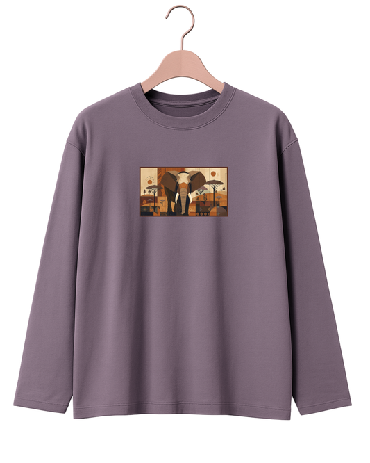 Heavyweight 280 GSM Boxy Fit Full Sleeve T-Shirt | 100% Cotton | French Terry | Oversized Fit