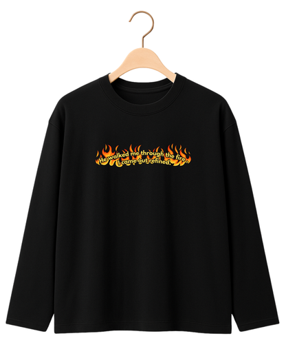 Heavyweight 280 GSM Boxy Fit Full Sleeve T-Shirt | 100% Cotton | French Terry | Oversized Fit