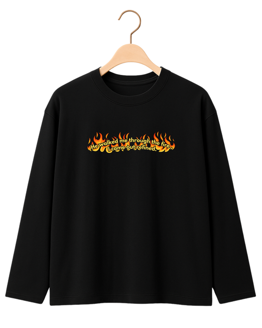 Heavyweight 280 GSM Boxy Fit Full Sleeve T-Shirt | 100% Cotton | French Terry | Oversized Fit