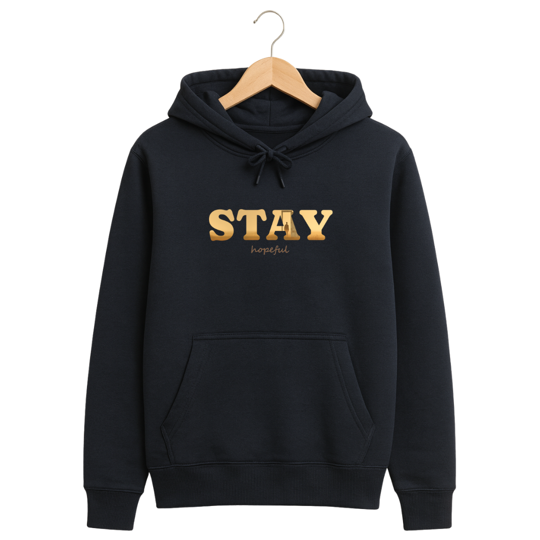 320 GSM Classic Fit Graphic Hoodie – Navy Blue | Cotton Rich