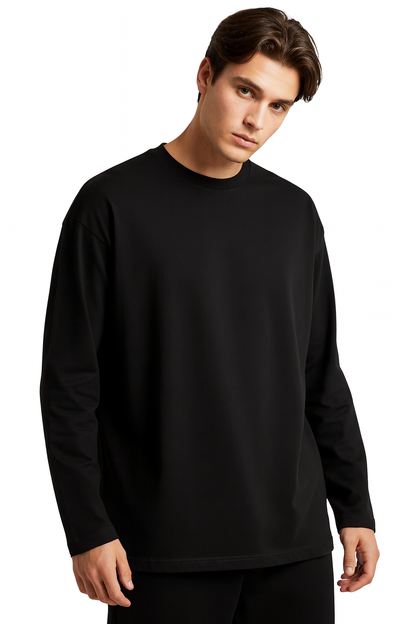 Heavyweight 280 GSM Boxy Fit Full Sleeve T-Shirt | 100% Cotton | French Terry | Oversized Fit