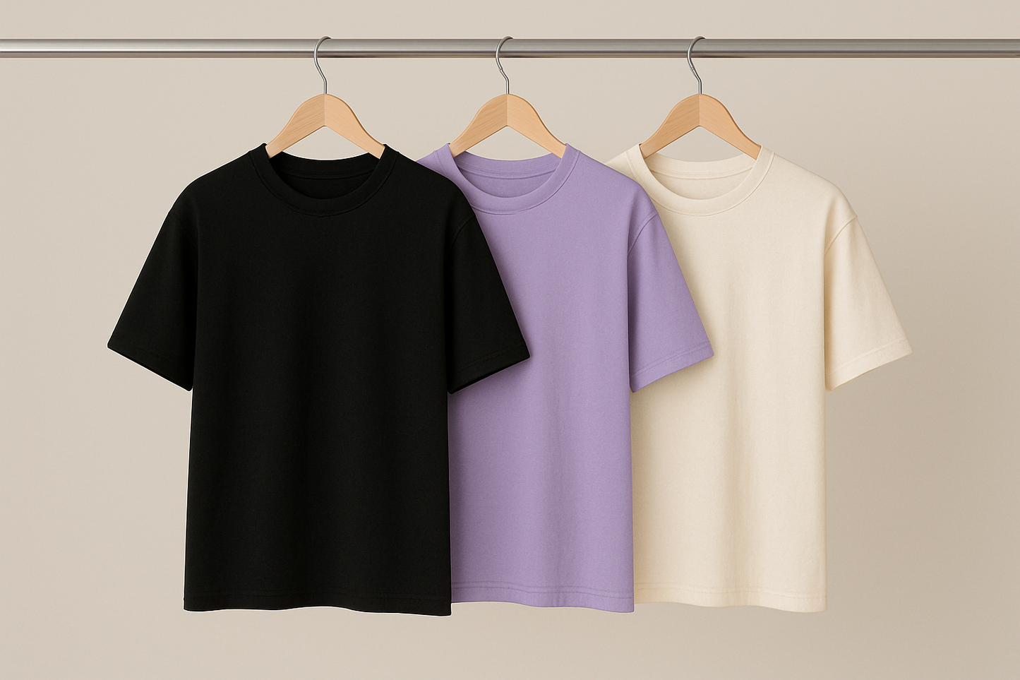 210 GSM Oversized Cotton T-Shirt Combo – Pack of 3 Essentials