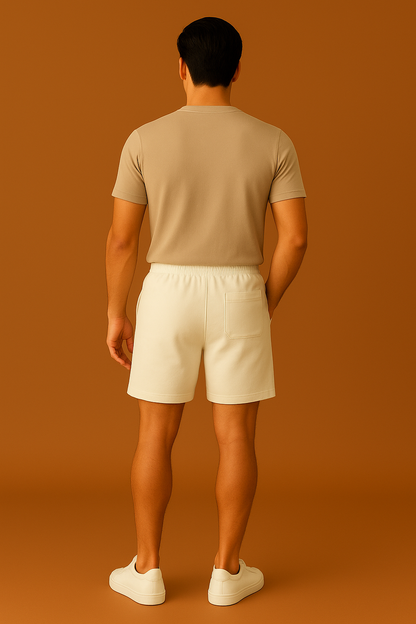 Premium 240 GSM Oversized Shorts – Supercombed Cotton, 2 Zippered Pockets, 1 Back Pocket