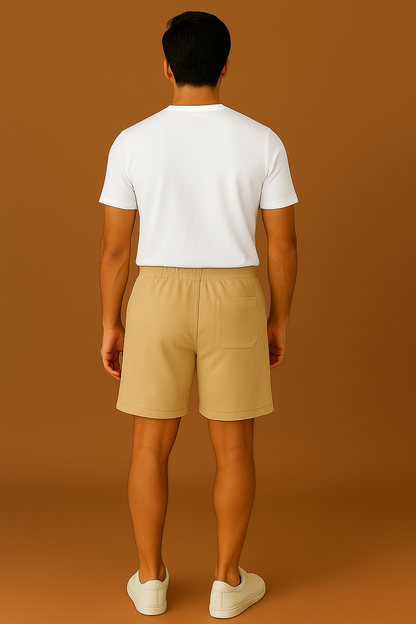 Premium 240 GSM Oversized Shorts – Supercombed Cotton, 2 Zippered Pockets, 1 Back Pocket