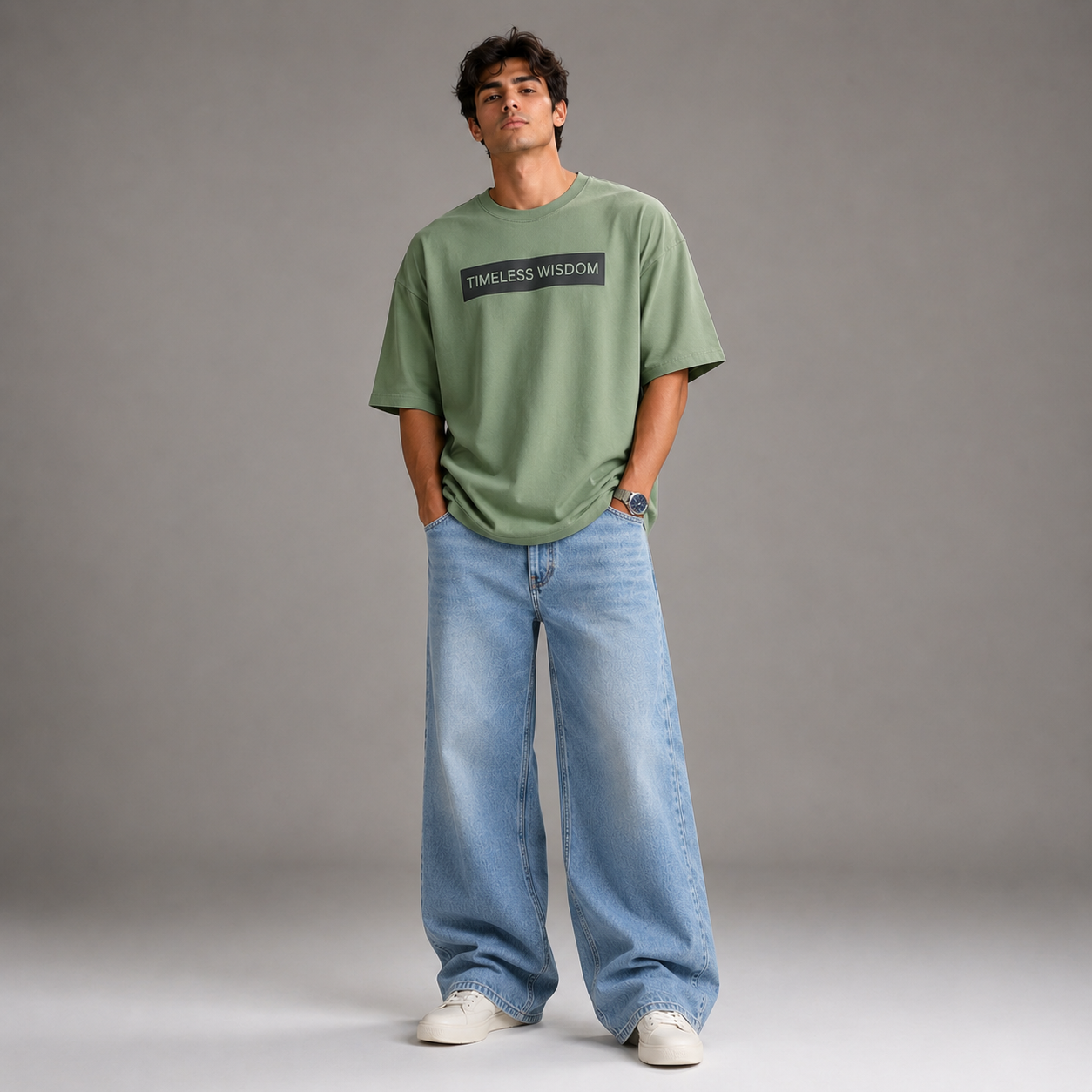 Timeless Wisdom Oversized T-Shirt – Premium 210 GSM 100% Cotton