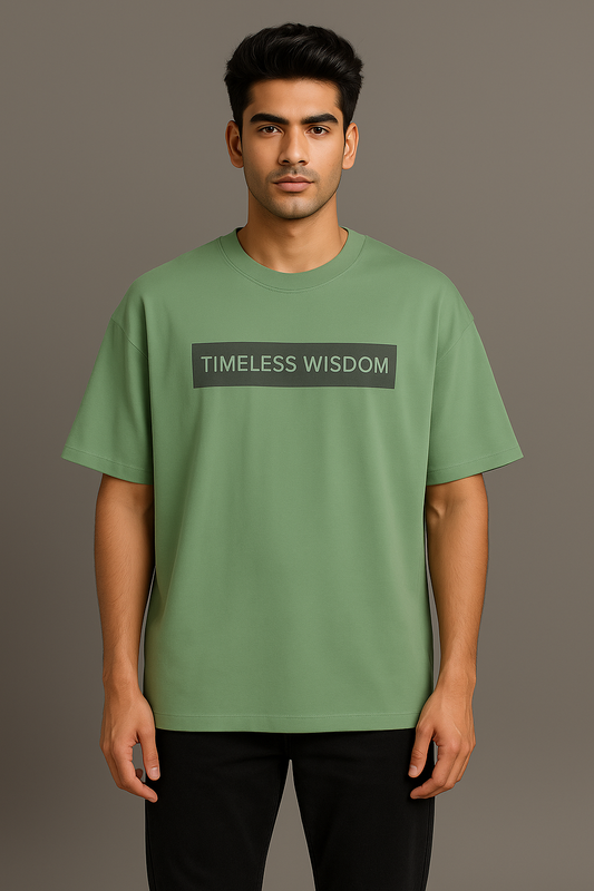 Timeless Wisdom Oversized T-Shirt – Premium 210 GSM 100% Cotton