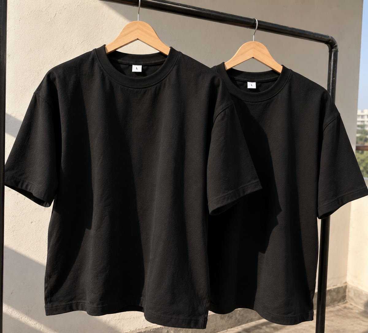 260 GSM Pure Cotton Oversized T-Shirts | Pack of 2
