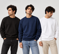 320 GSM Cotton-Rich Heavyweight Sweatshirts | Premium Regular Fit | Pack of 3