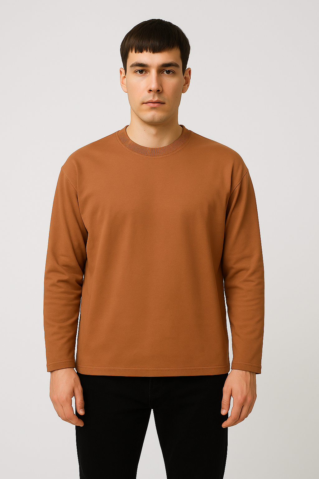 Heavyweight 280 GSM Boxy Fit Full Sleeve T-Shirt | 100% Cotton | French Terry | Oversized Fit