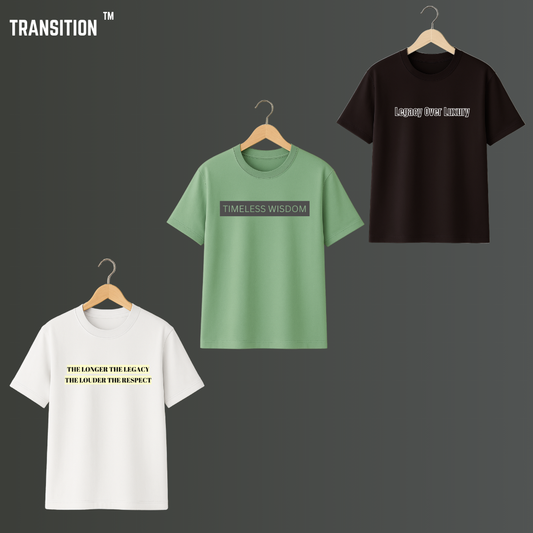 Legacy Edition – Premium Oversized Graphic T-Shirts (Pack of 3, 210 GSM)