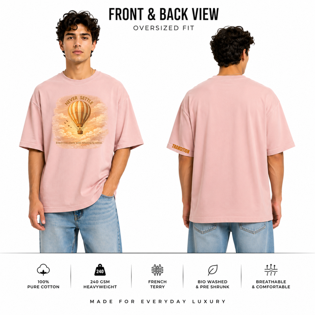 THE EVOLUTION PACK – Pack of 2 Printed Oversized T-Shirts | 240 GSM | 100% Pure Cotton
