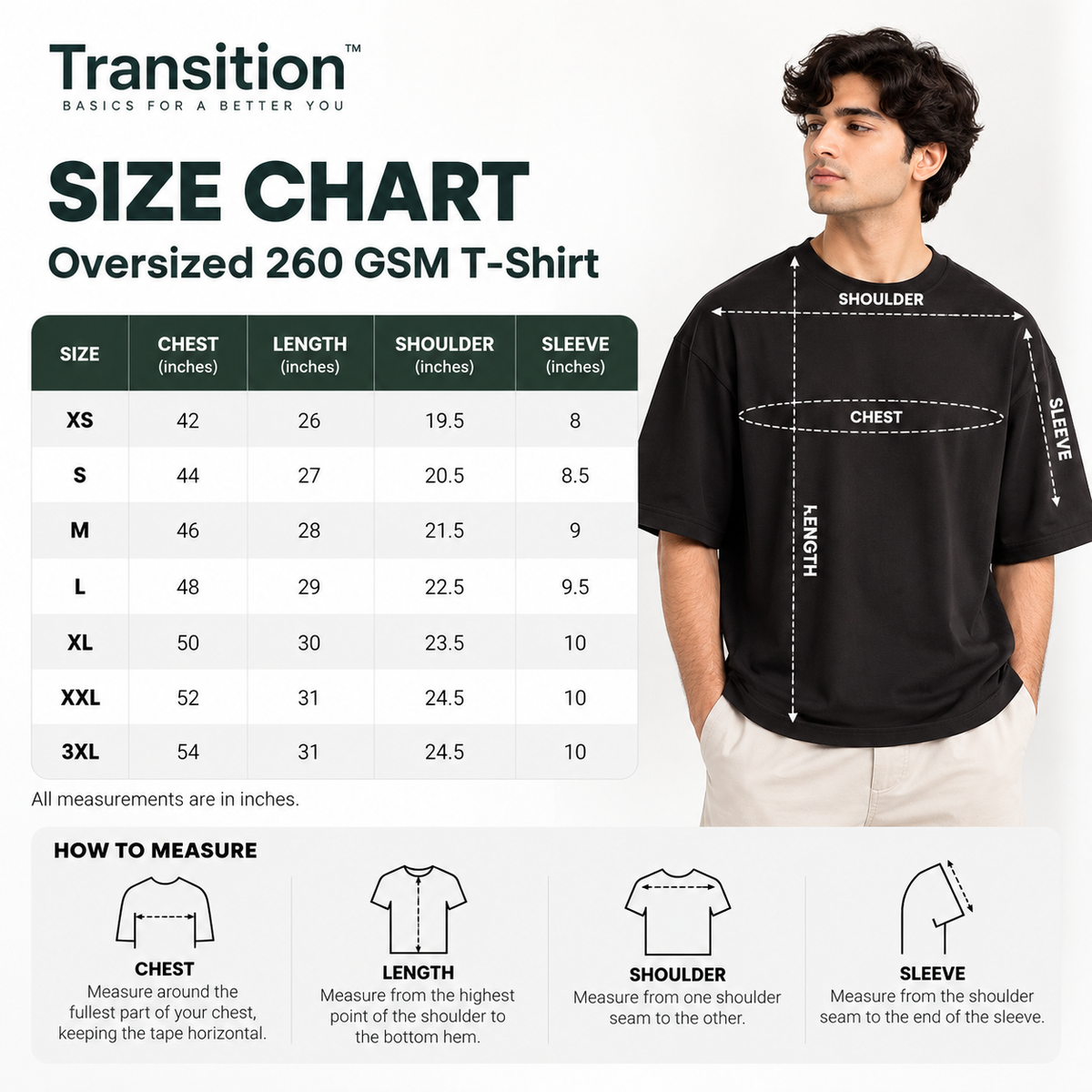 260 GSM Oversized Pure Cotton T-Shirt