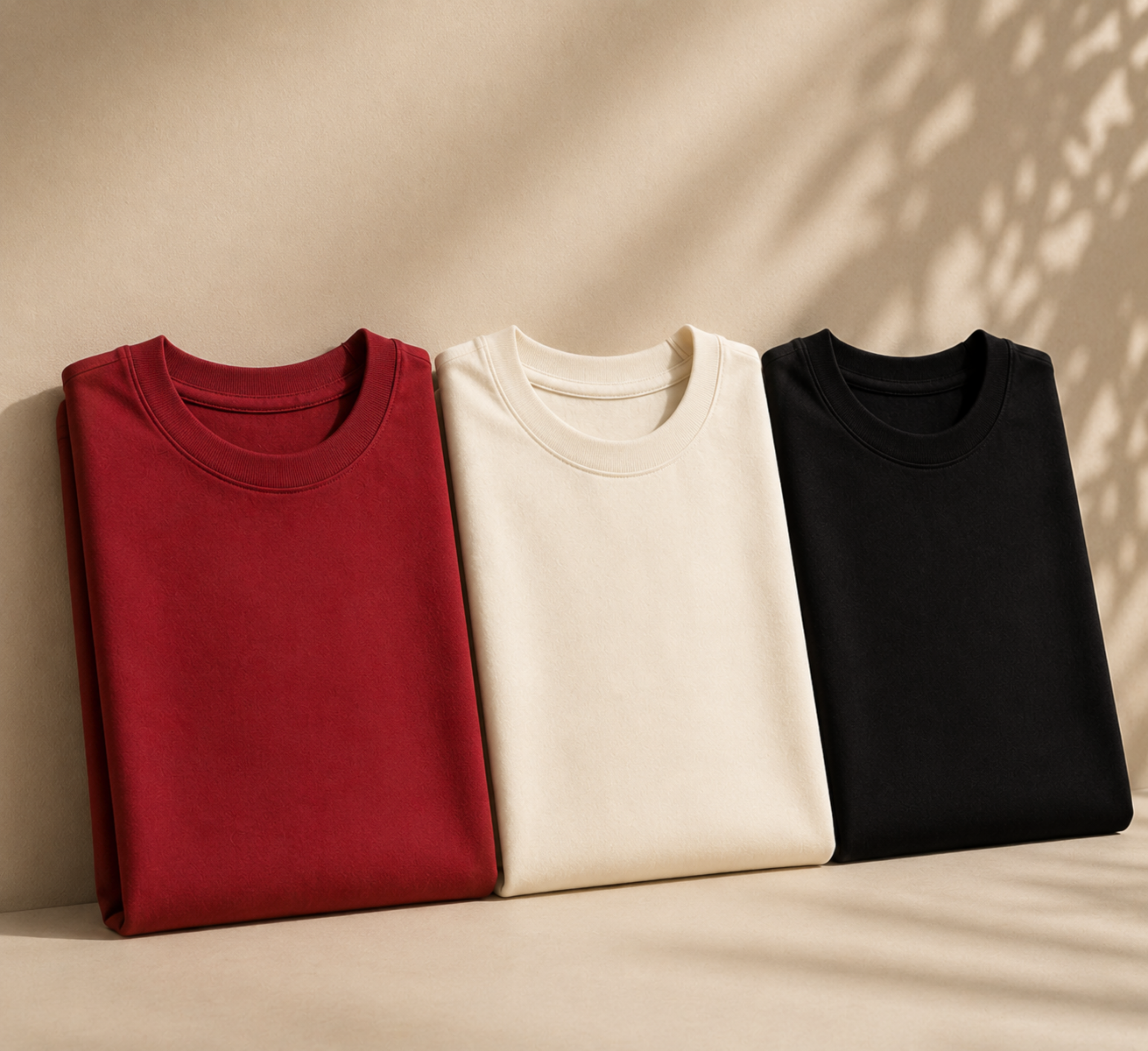 Pack of 3 – 240 GSM Heavy Cotton Oversized T-Shirts for Men | Thick, Durable, Premium Quality