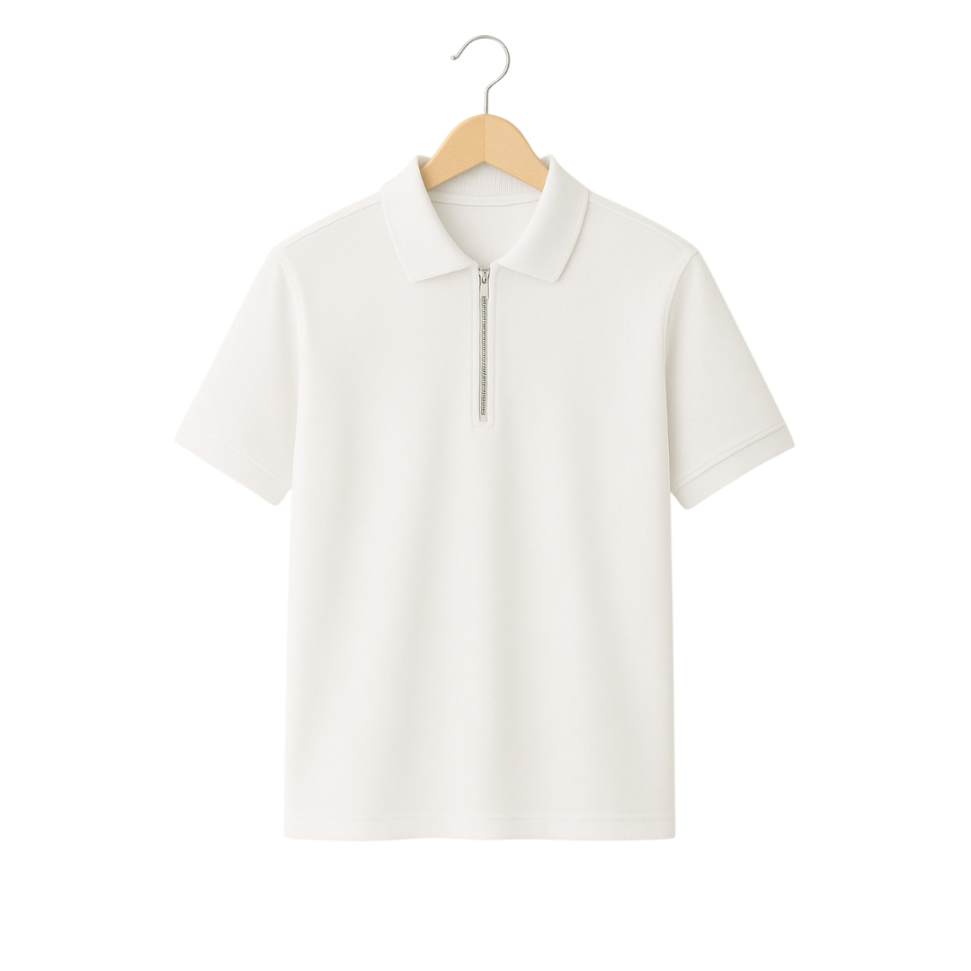 Pique Lycra – Half Zip Polo T-Shirt | 220 GSM Premium Matty-Lycra