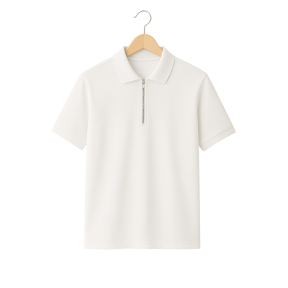 Pique Lycra – Half Zip Polo T-Shirt | 220 GSM Premium Matty-Lycra