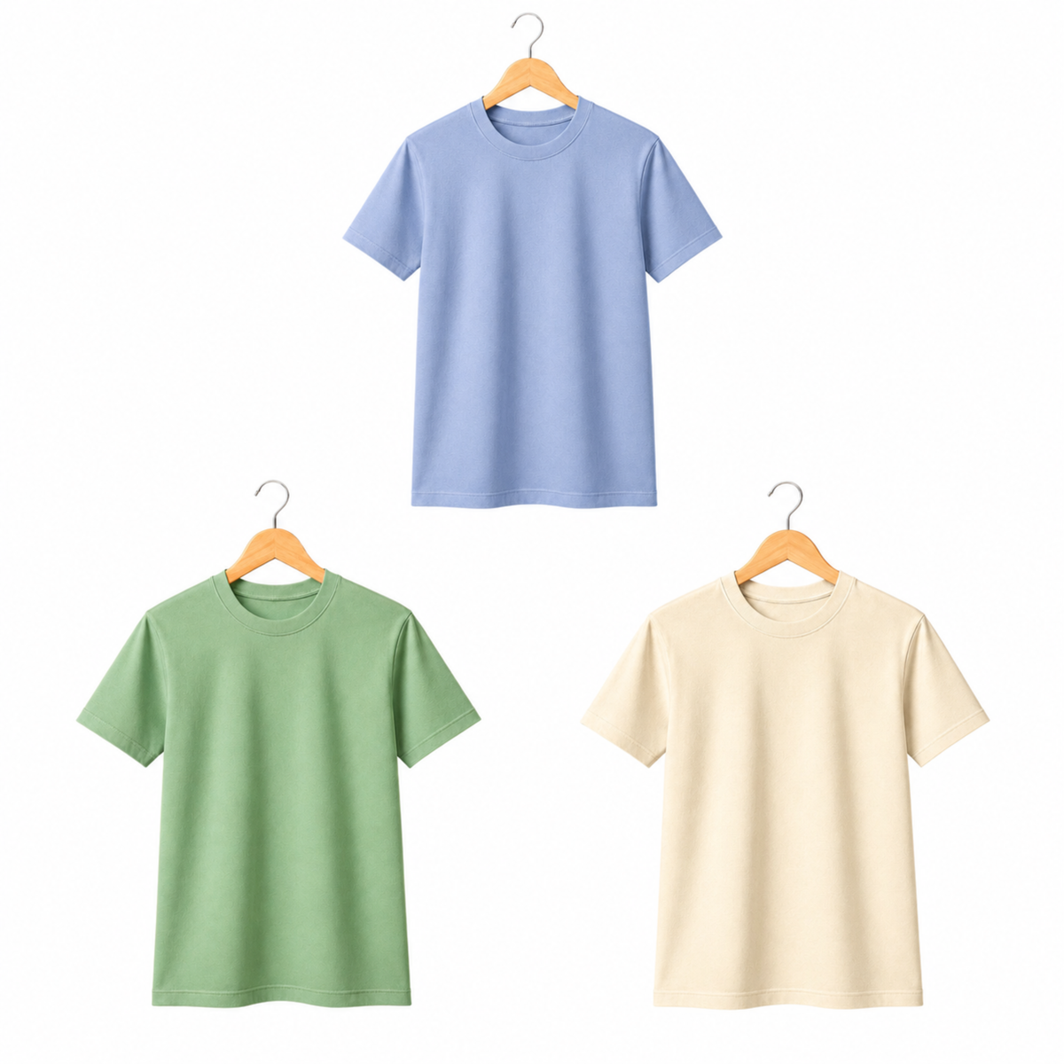210 GSM Regular Fit T-Shirts | Pack of 3