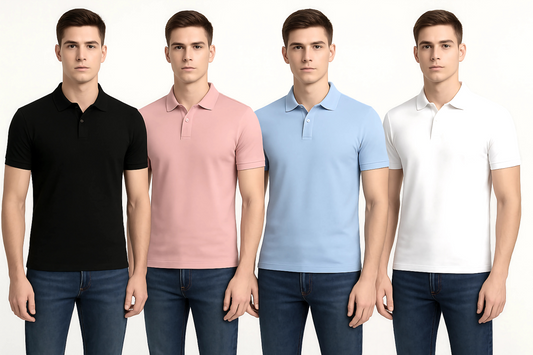 Smart Fit Polo T-Shirt Combo – Pack of 4