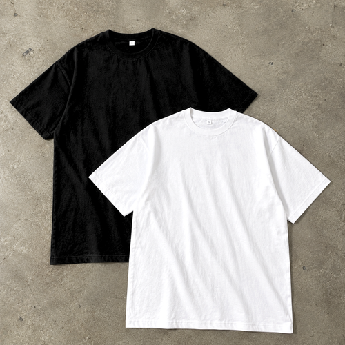 260 GSM Pure Cotton Oversized T-Shirts | Pack of 2