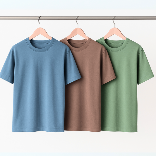 210 GSM Oversized Cotton T-Shirt Combo – Pack of 3 Essentials