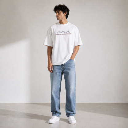 Premium 210 GSM Oversized T-Shirt – Pure Cotton | No Rush Tee