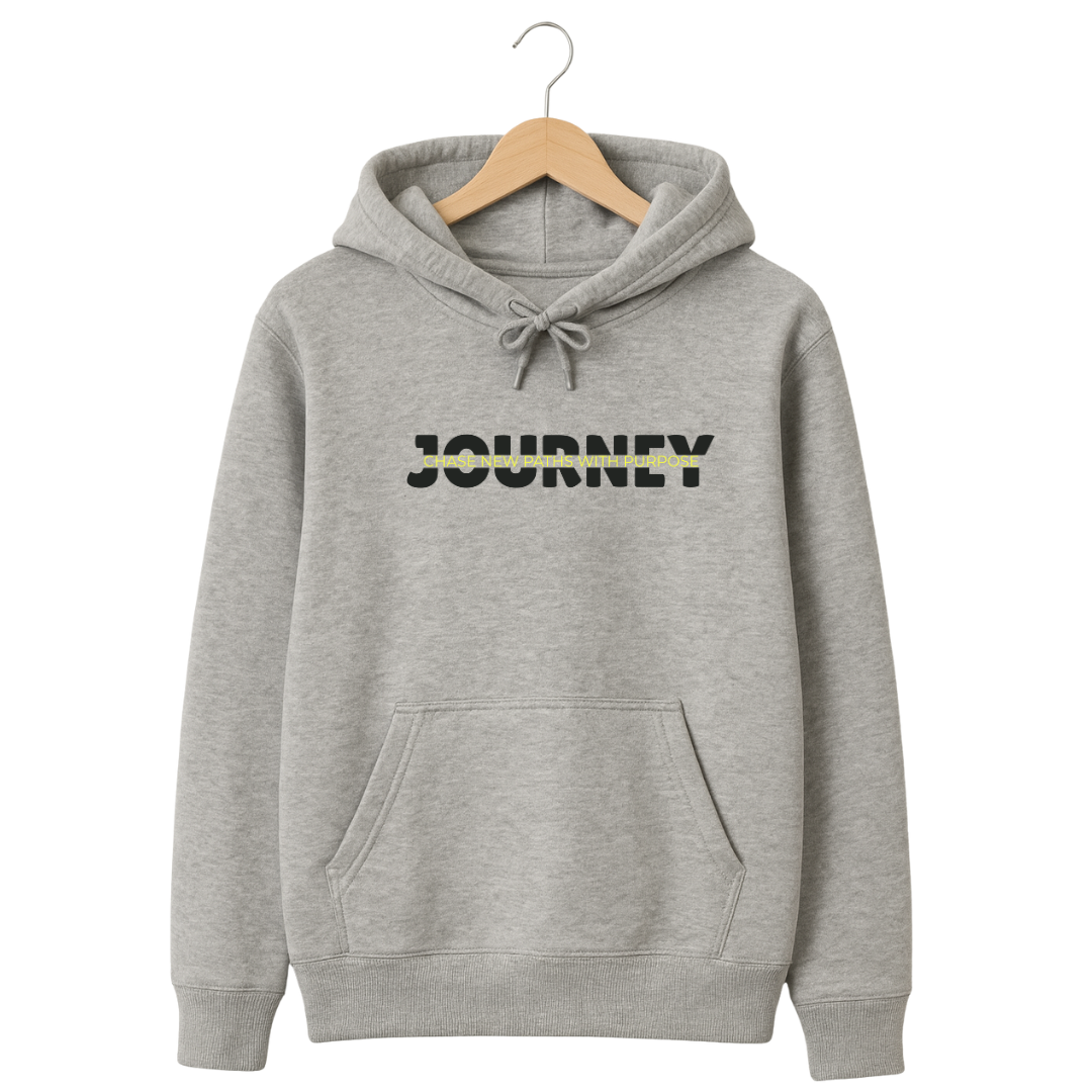 320 GSM Classic Fit Graphic Hoodie –  Light Grey | Cotton Rich