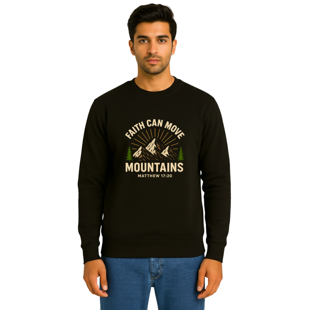 Heavyweight Graphic Sweatshirt – Black | 320 GSM Cotton Rich