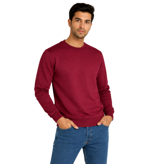 320 GSM Winter Sweatshirt – Soft, Durable Cotton Rich Fabric | Maroon