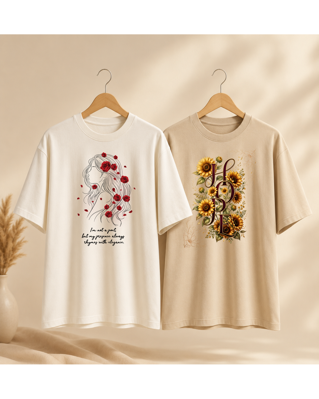 The Full Bloom- 210 GSM Tshirts Combo |Pack of 2|