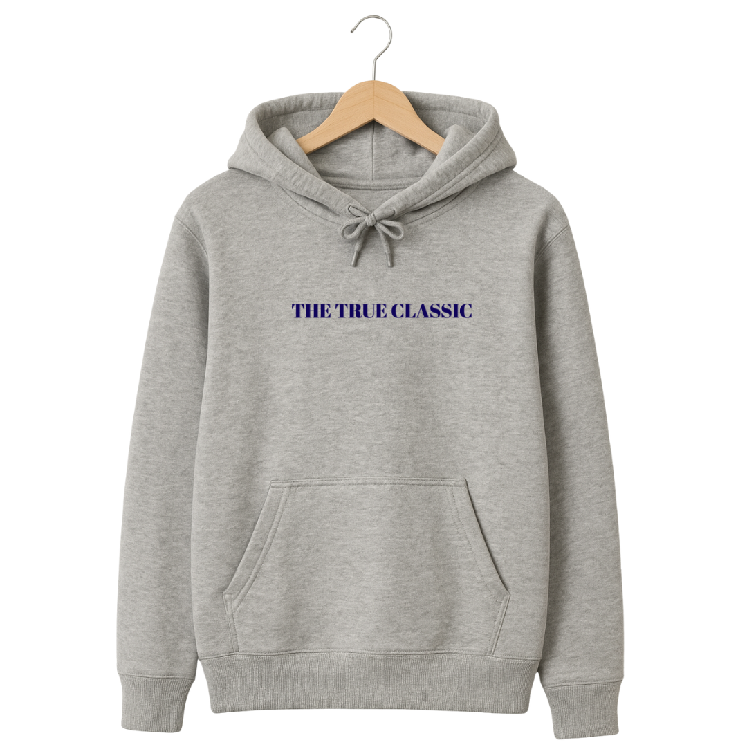 320 GSM Classic Fit Graphic Hoodie –  Light Grey | Cotton Rich