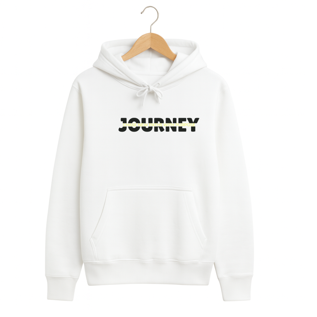 320 GSM Classic Fit Graphic Hoodie – White | Cotton Rich