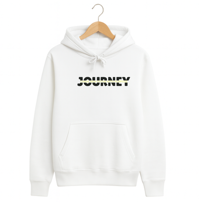 320 GSM Classic Fit Graphic Hoodie – White | Cotton Rich