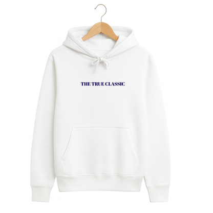 320 GSM Classic Fit Graphic Hoodie – White | Cotton Rich