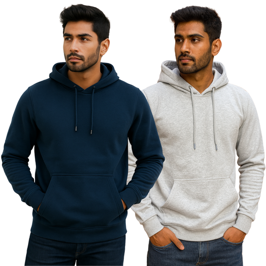 Classic Winter Cotton Hoodie | 320 GSM – (Pack of 2)