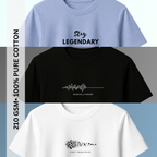 The Thinker’s Pack – 210 GSM Premium Cotton T-Shirts | Black, White & Ice Blue
