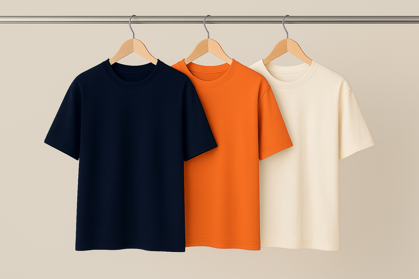 210 GSM Oversized Cotton T-Shirt Combo – Pack of 3 Essentials